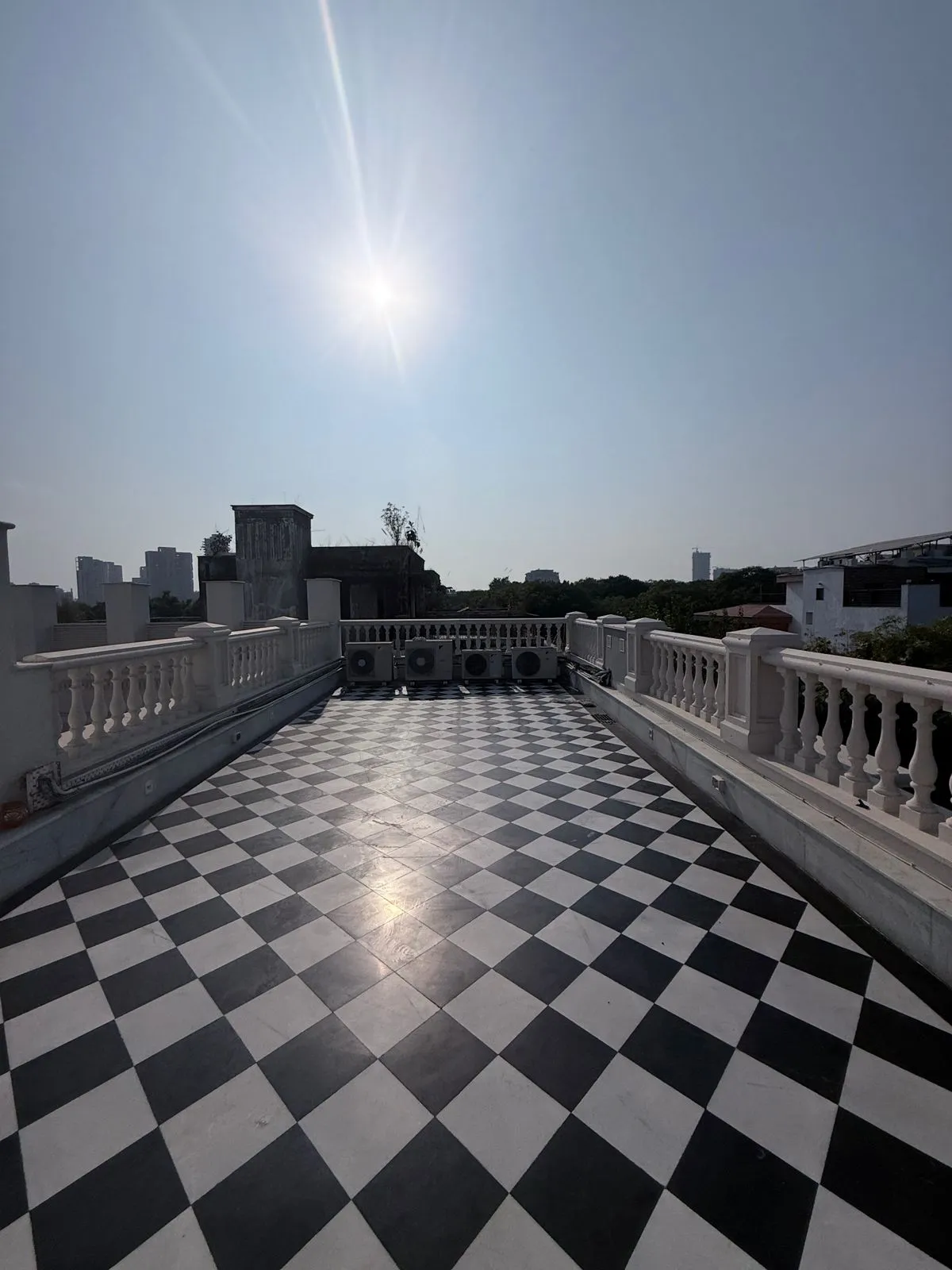 Rooftop terrace before terrace garden landscaping