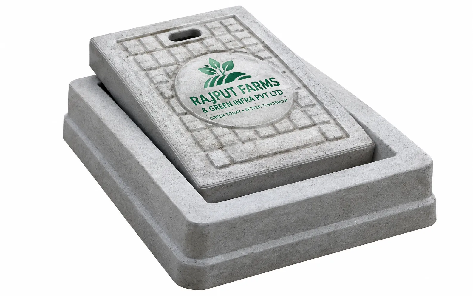 Illustration of a custom RCC chamber with branded lid