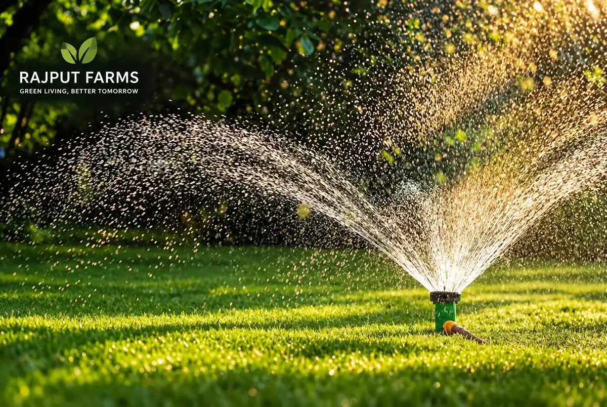 Illustration of a pop-up sprinkler in a lawn irrigation system